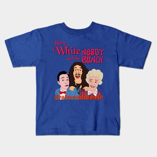 "Betty white and the nerdy bunch" red Kids T-Shirt by FrogJam on toast